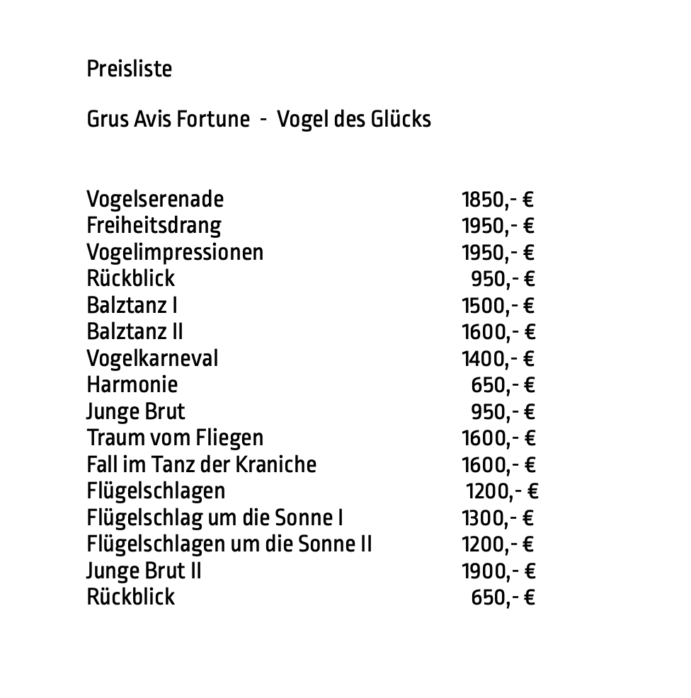 Preisliste